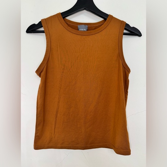 Women’s Olivia Rae New York Soft Sleeveless Cropped Summer High Neck Tank Top S - Picture 1 of 5